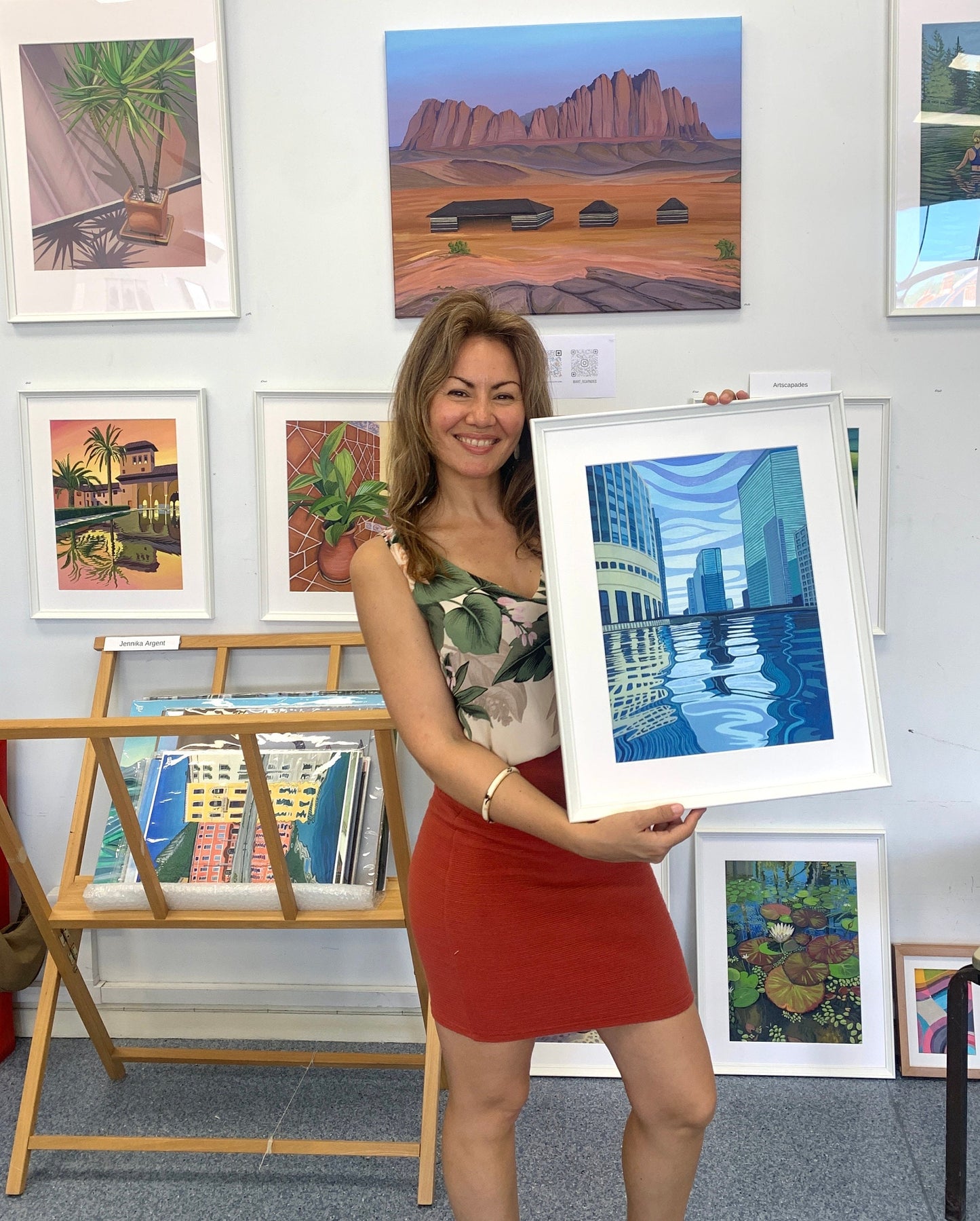 12x16 inch - CANARY WHARF LONDON - Original acrylic painting