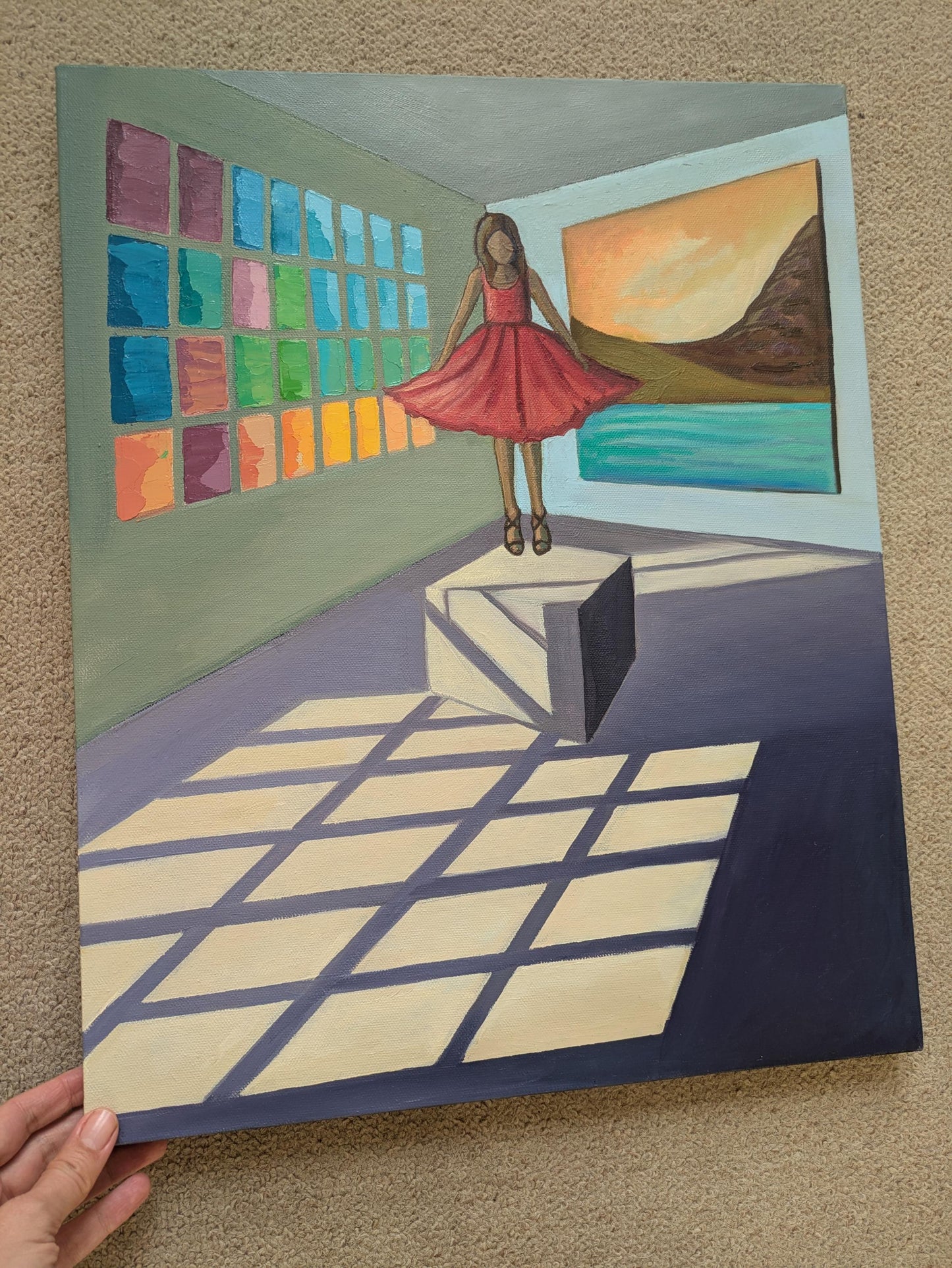 41x51 cm - Inner Child (Havelock Walk) - original oil painting on canvas