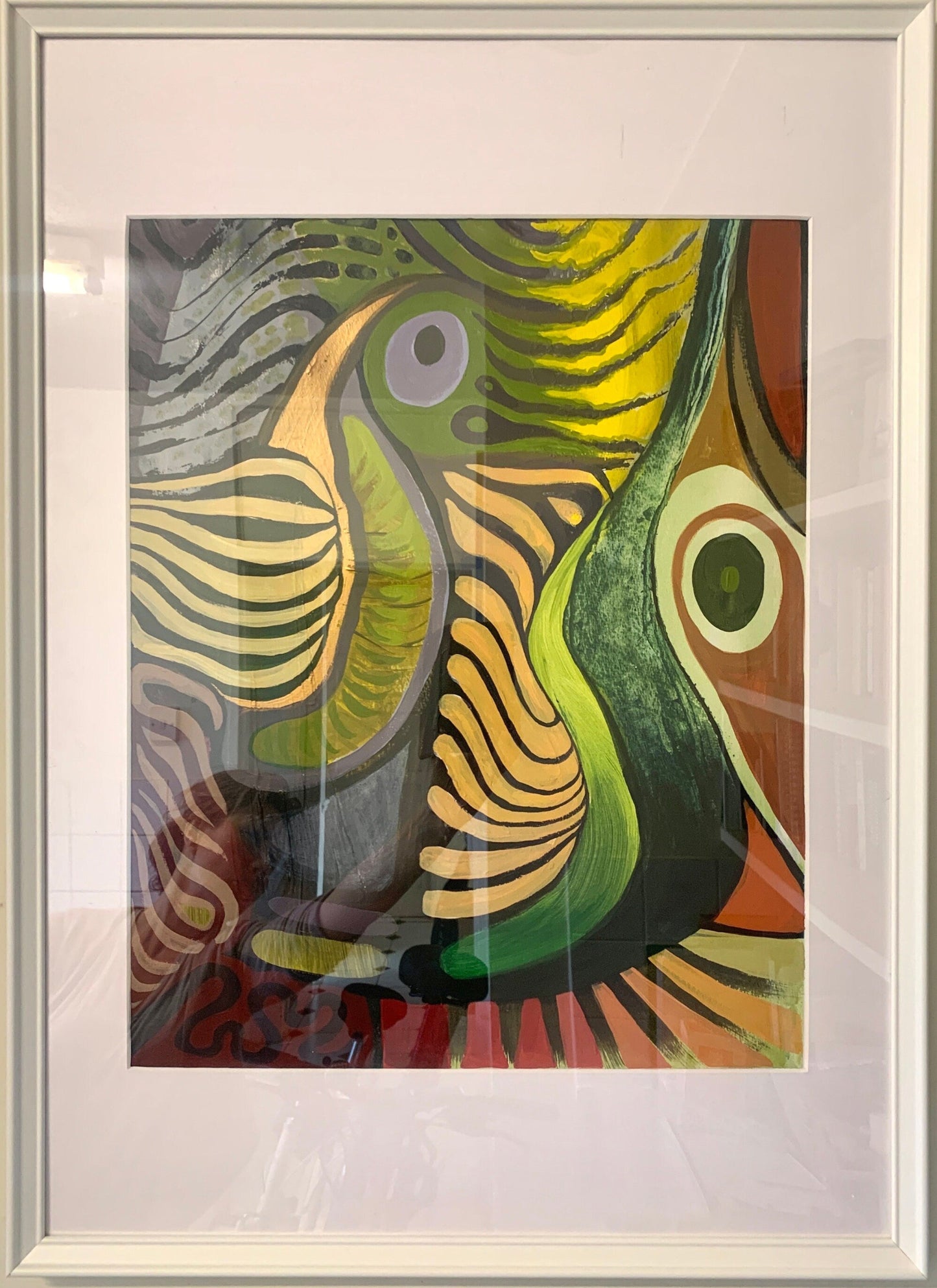 20x16 inch - Original Abstract Acrylic Painting - Jungle Forest Spirit