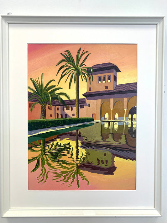 12x16 inch - ANDALUCIA ALHAMBRA GENERALIFE - Original oil painting