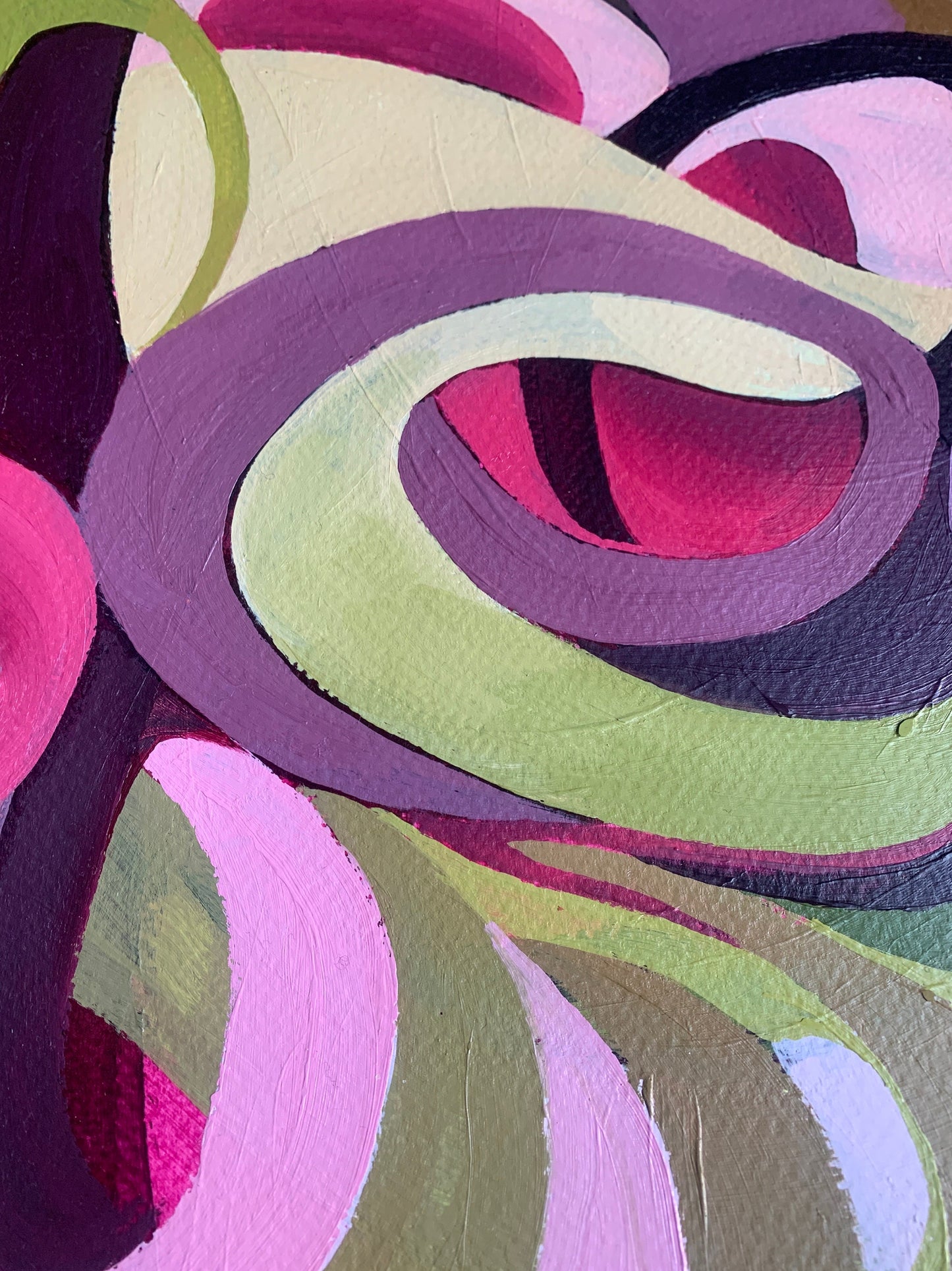 A3 size - Original oil over acrylic painting - abstract dragons eye