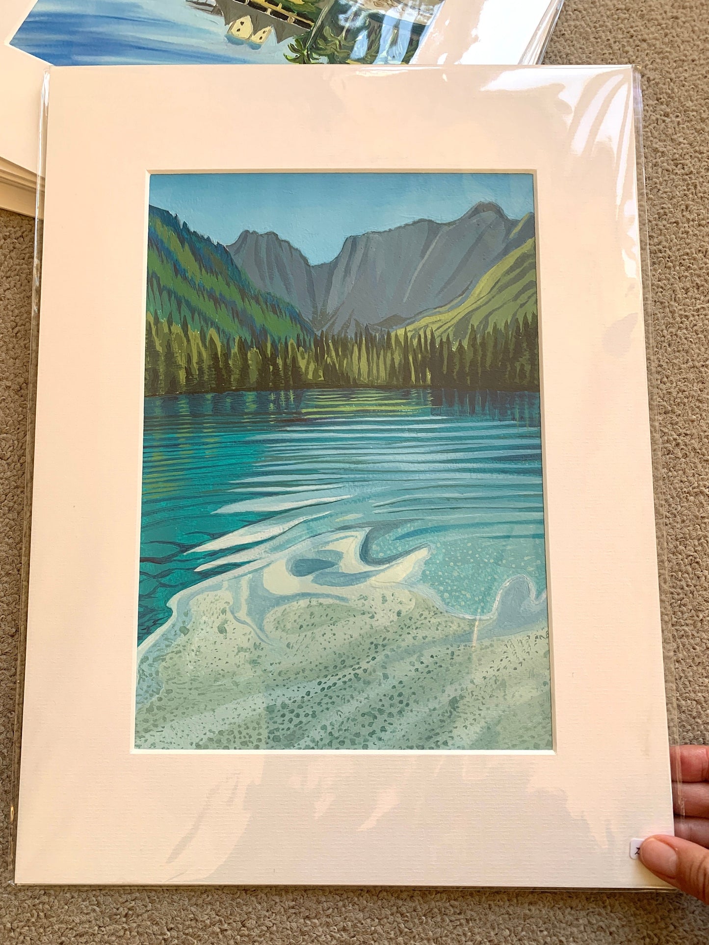 A4 size - ITALY Lago de Fusine - Original Acrylic Painting