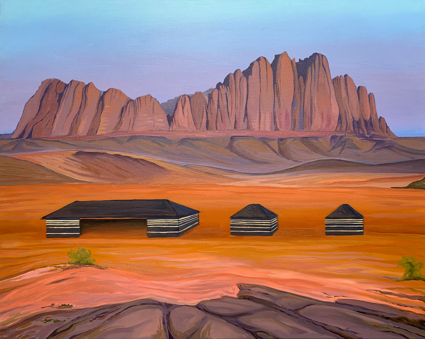 28 x 23 inch - WADI RUM JORDAN - Original Oil Painting on Canvas