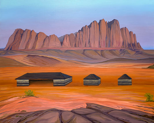 28 x 23 inch - WADI RUM JORDAN - Original Oil Painting on Canvas