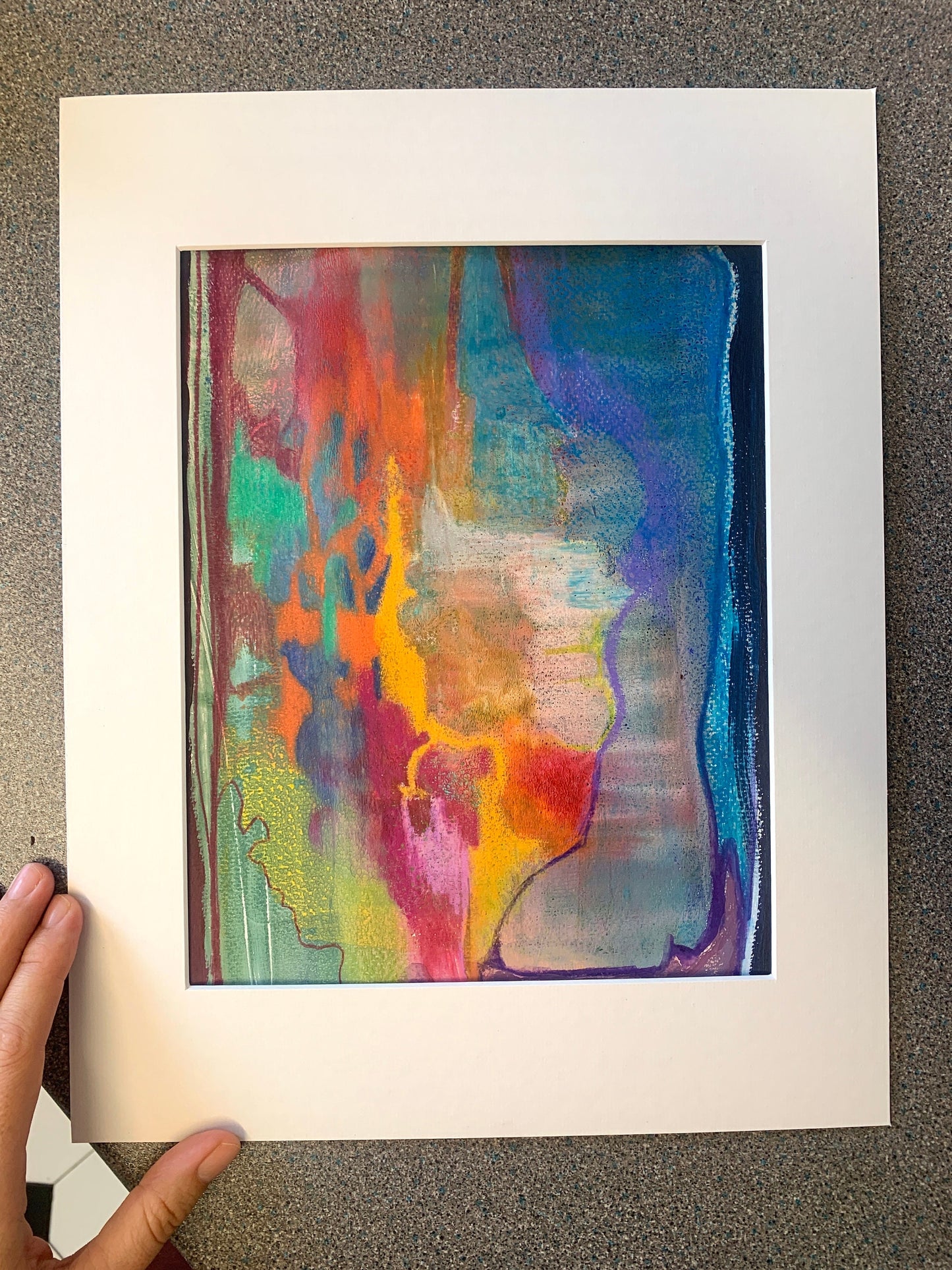 A4 size - Original Colourful Textured Abstracts in Mixed Media