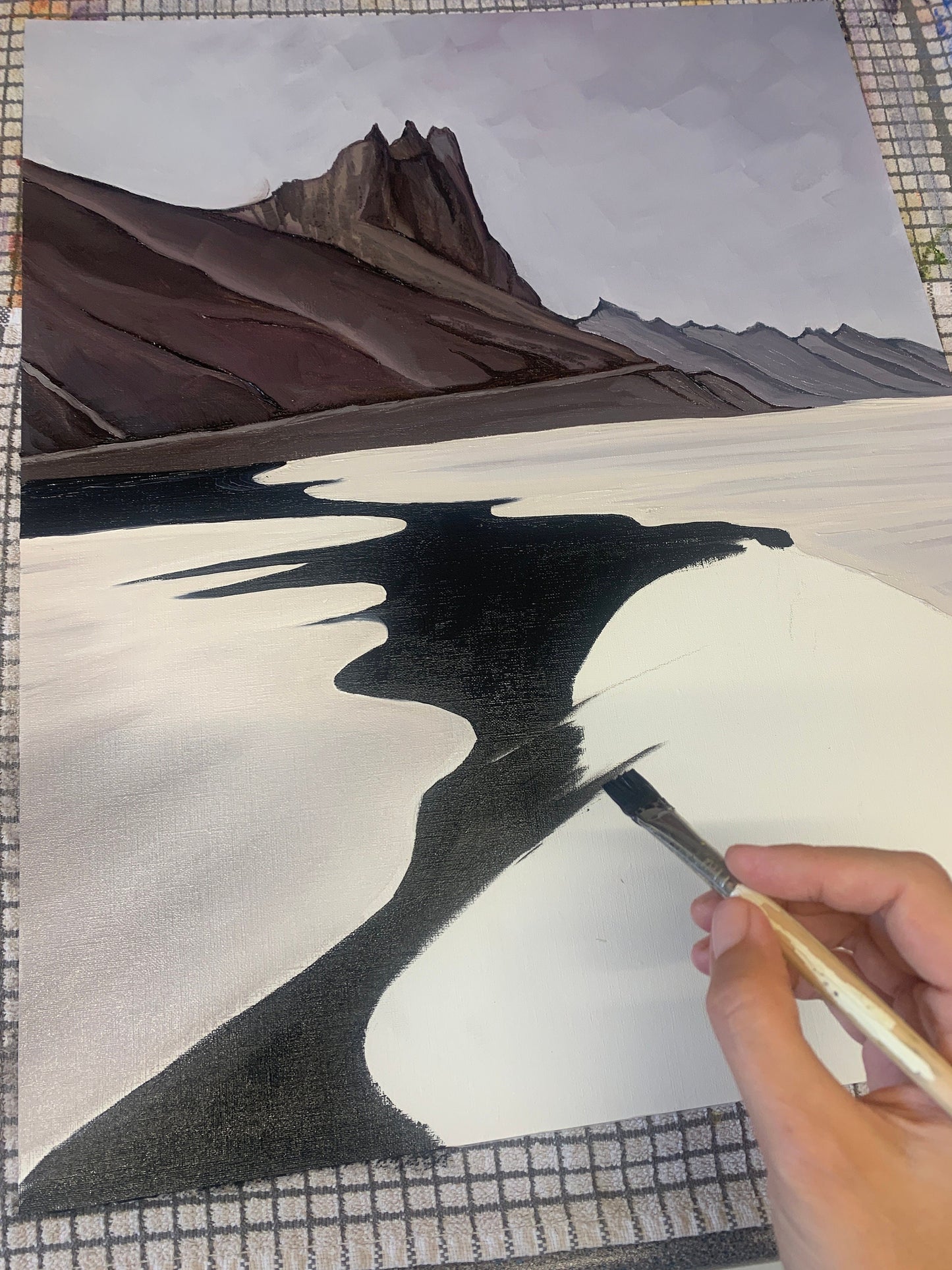 16x20 inch - TENERIFE ROQUE de las BODEGAS beach - Original Oil Painting