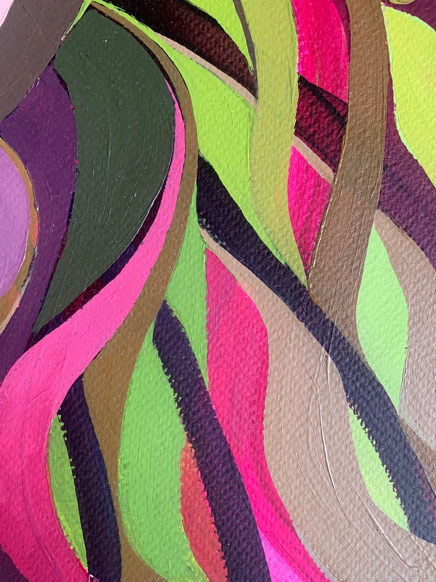 A3 size - Original oil over acrylic painting - abstract dragons eye