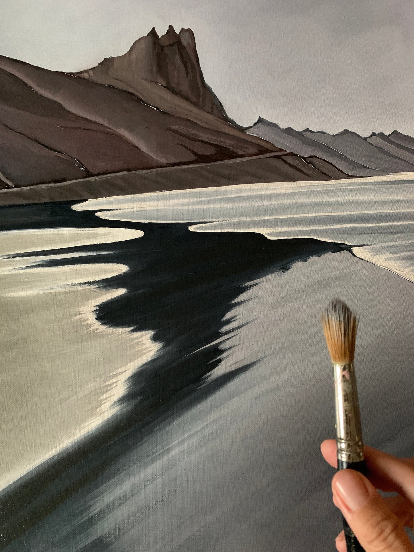 16x20 inch - TENERIFE ROQUE de las BODEGAS beach - Original Oil Painting