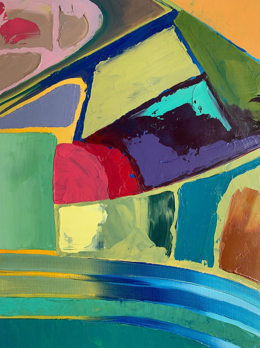 A3 size - Original Oil Painting - Palette Knife Abstract