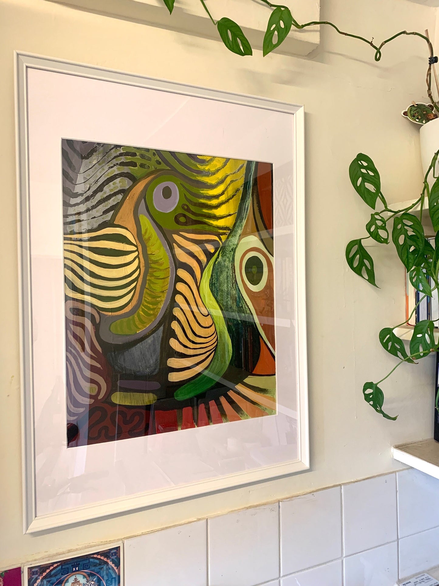 20x16 inch - Original Abstract Acrylic Painting - Jungle Forest Spirit