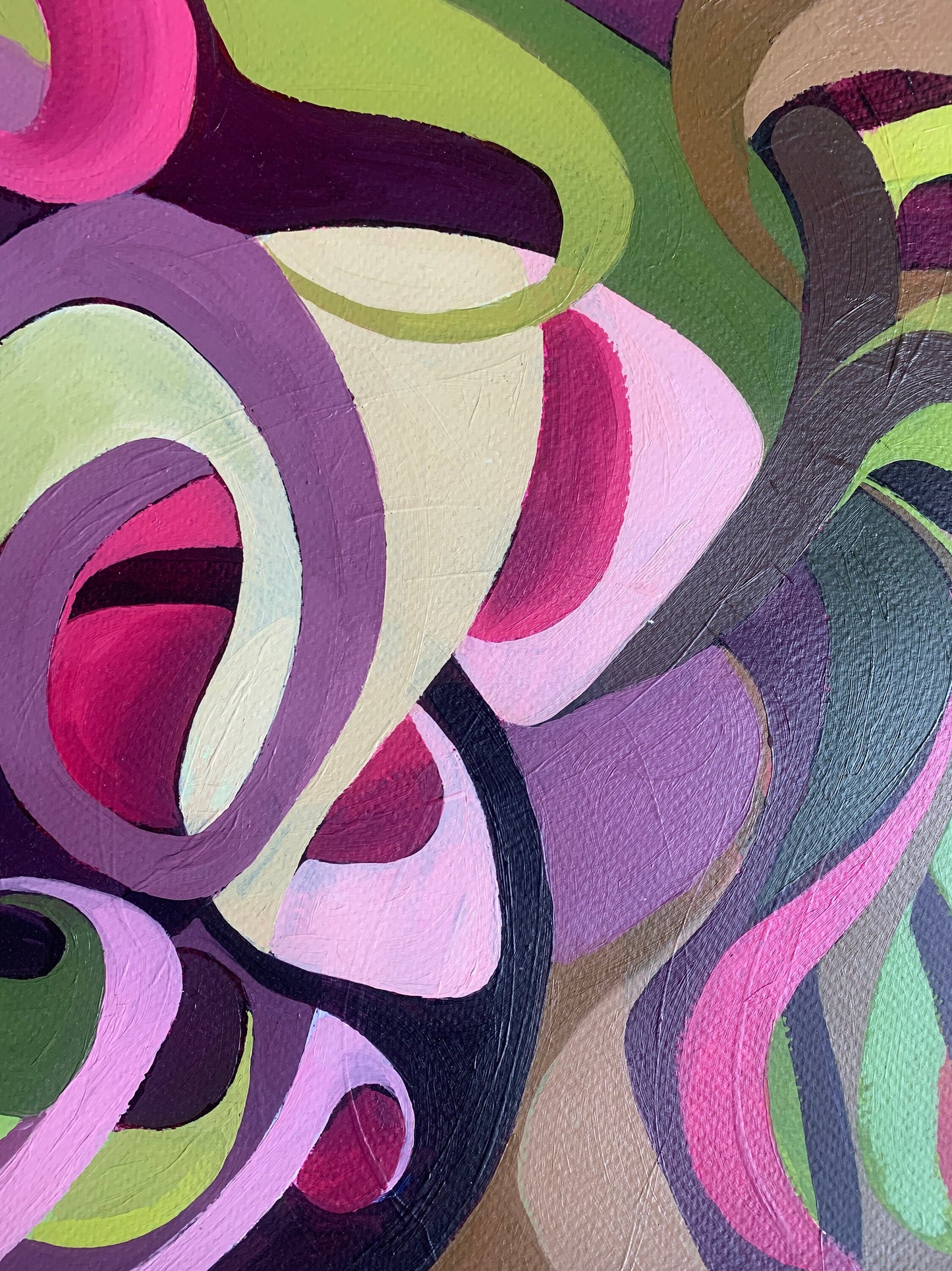 A3 size - Original oil over acrylic painting - abstract dragons eye