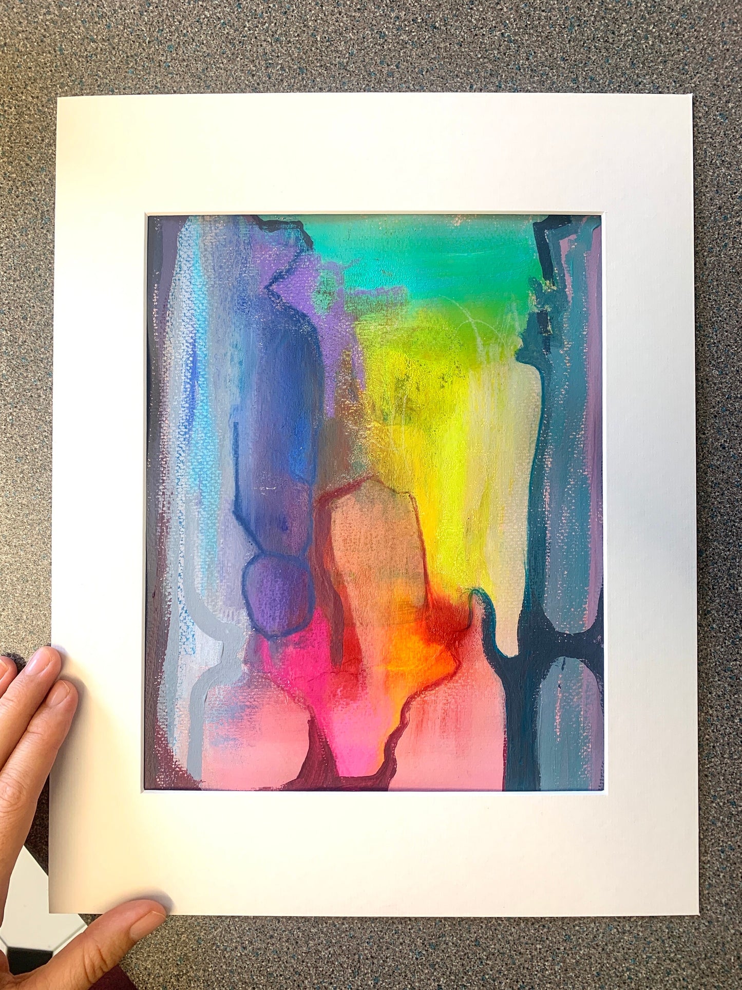A4 size - Original Colourful Textured Abstracts in Mixed Media