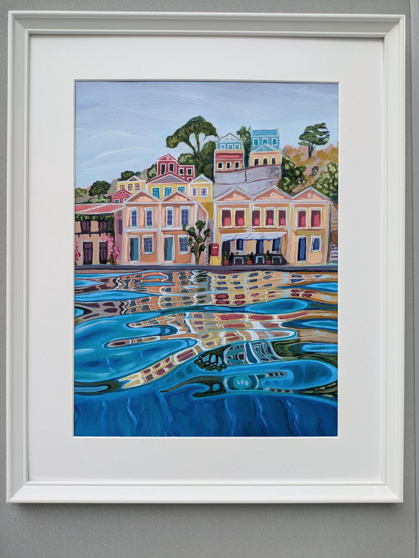 12x16 inch - SYMI ISLAND - Original oil painting