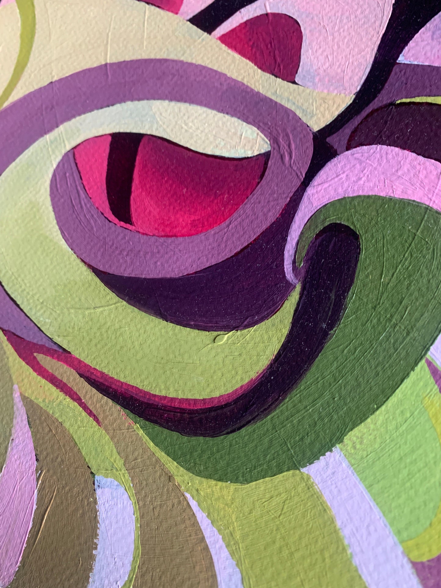 A3 size - Original oil over acrylic painting - abstract dragons eye