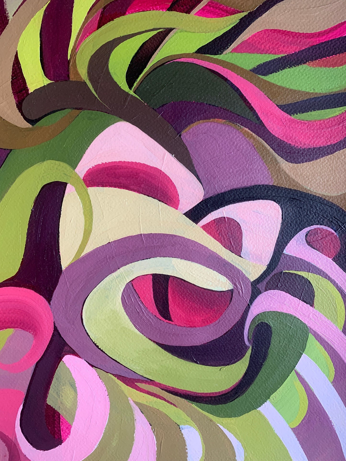 A3 size - Original oil over acrylic painting - abstract dragons eye