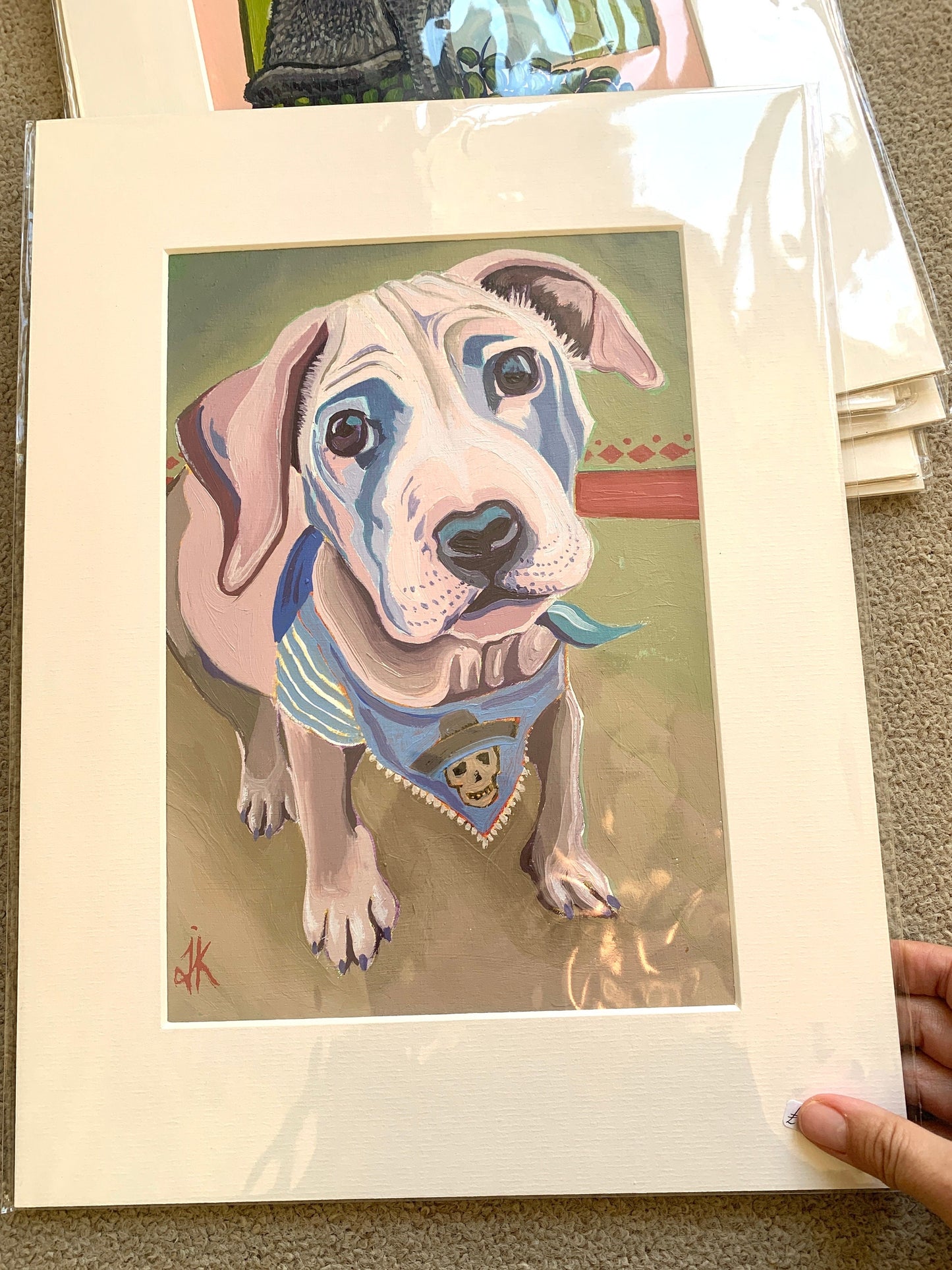 A4 size - Mexican puppy dog - Original oil painting