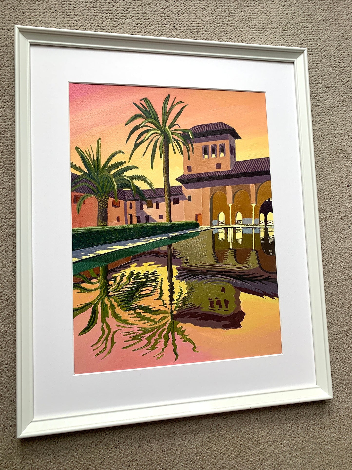 12x16 inch - ANDALUCIA ALHAMBRA GENERALIFE - Original oil painting