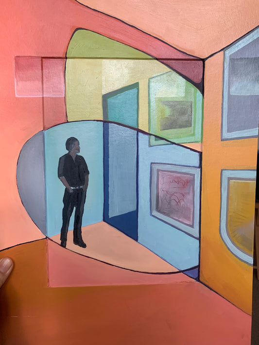 A3 size - Original Painting - ART LOVER ABSTRACT in Gallery