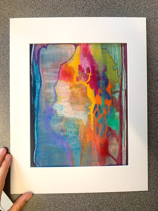A4 size - Original Colourful Textured Abstracts in Mixed Media