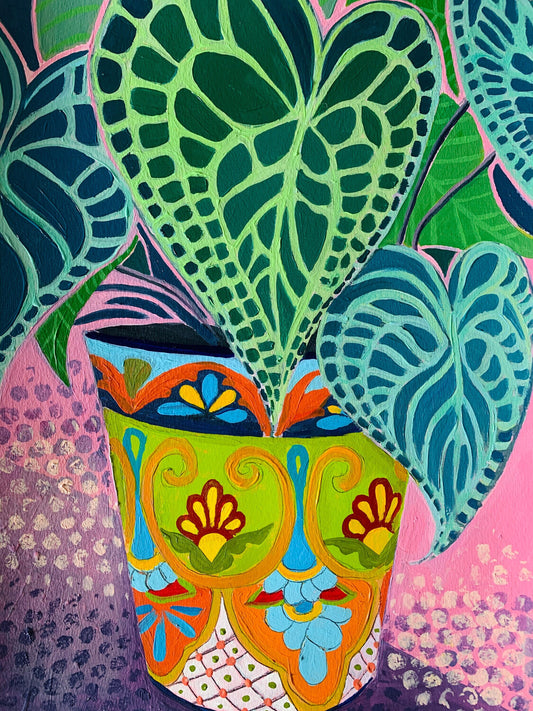 Anthurium Plant Mexico Painting