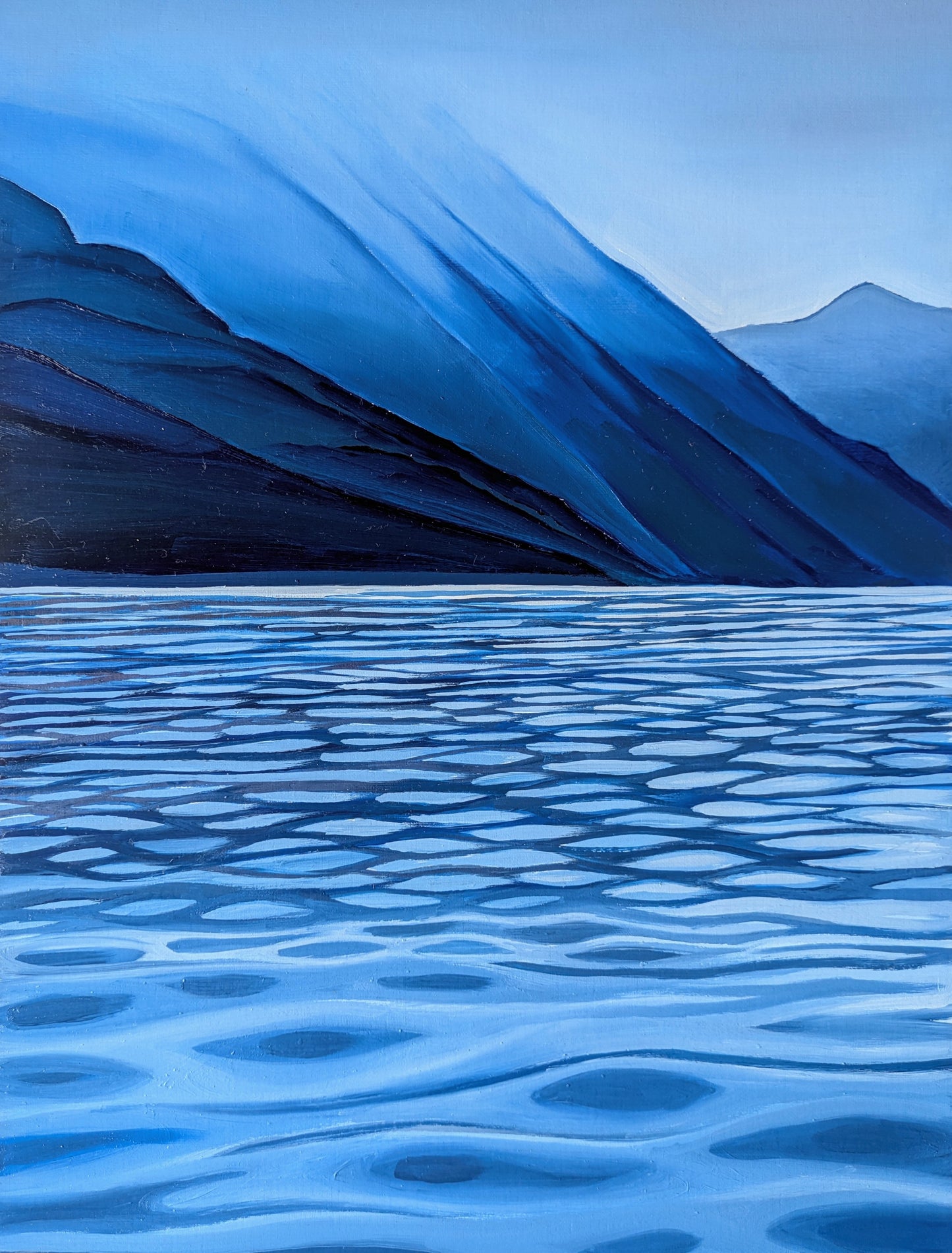 12x16 inch - Lake Garda Blues - Original Oil Painting