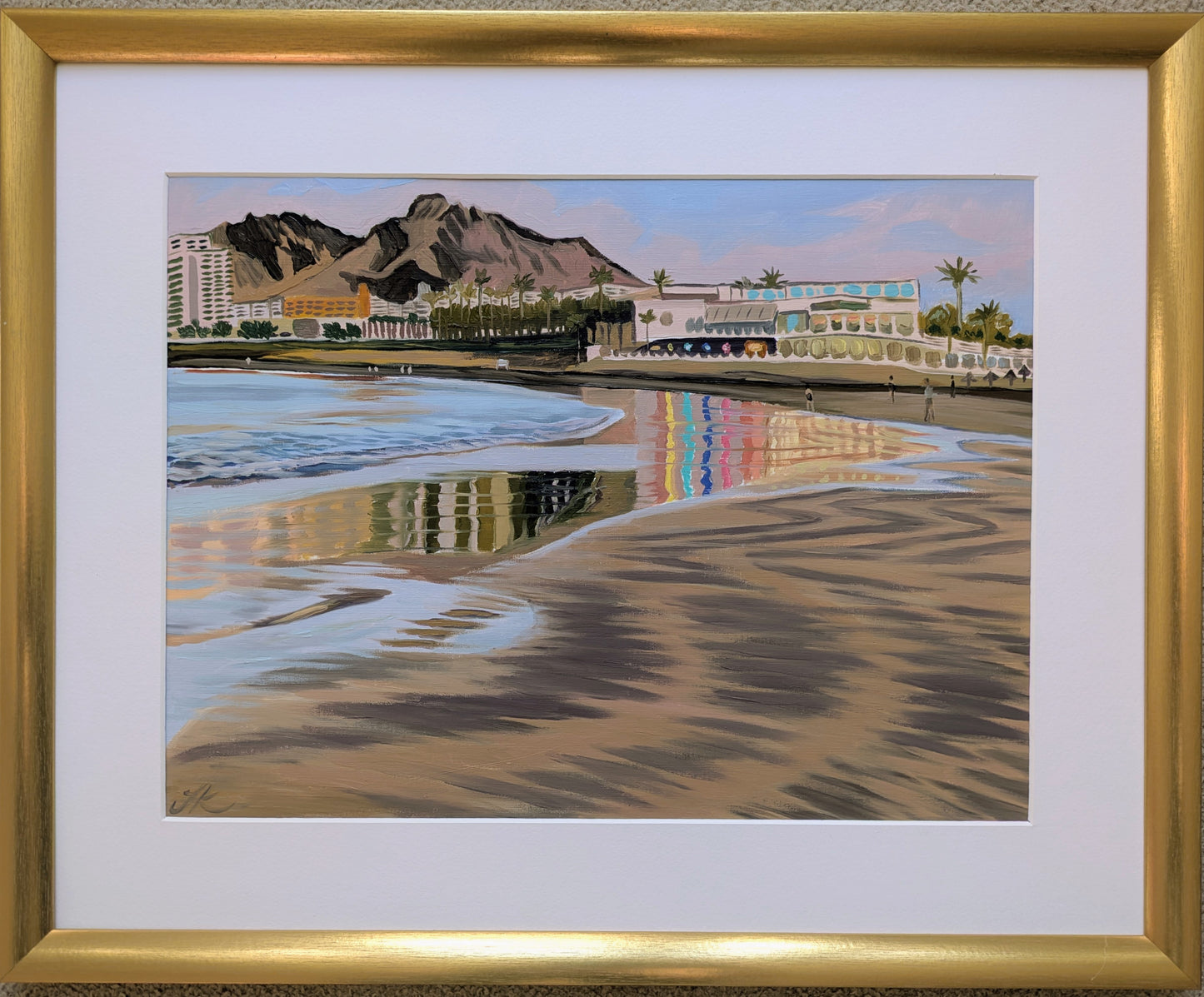12x16 inch - Tenerife Reflection - Original Oil Painting