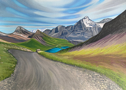 path towards mountains in switzerland