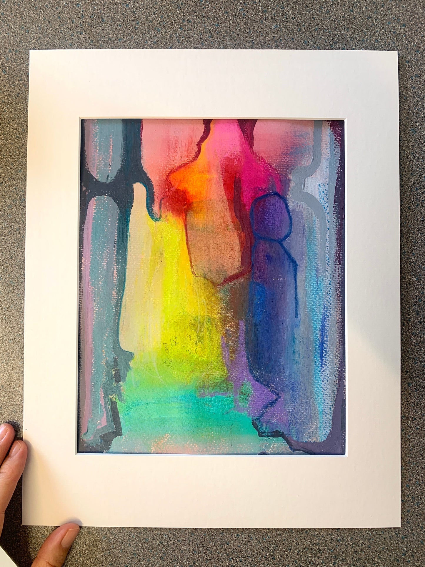 A4 size - Original Colourful Textured Abstracts in Mixed Media