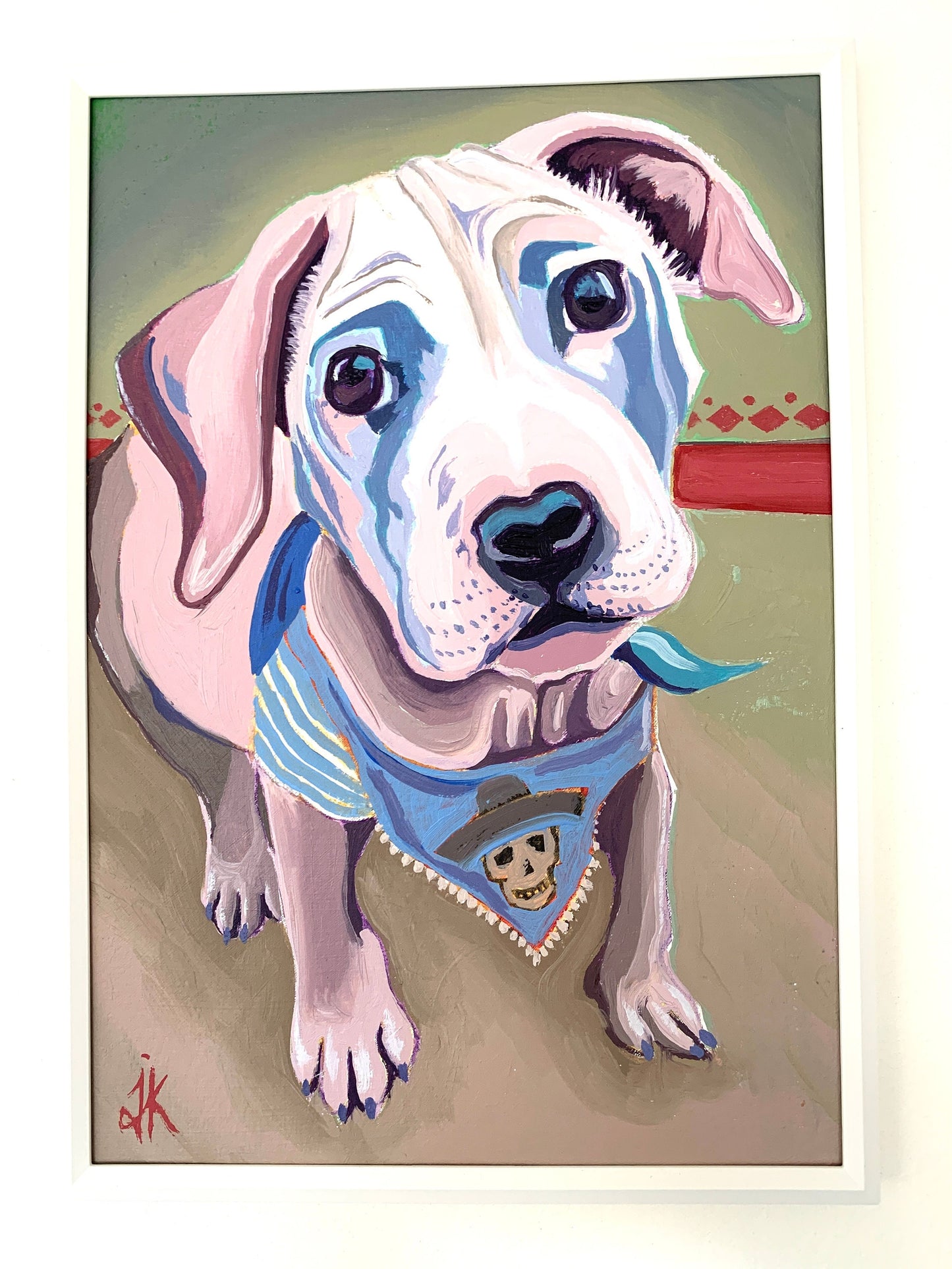 A4 size - Mexican puppy dog - Original oil painting