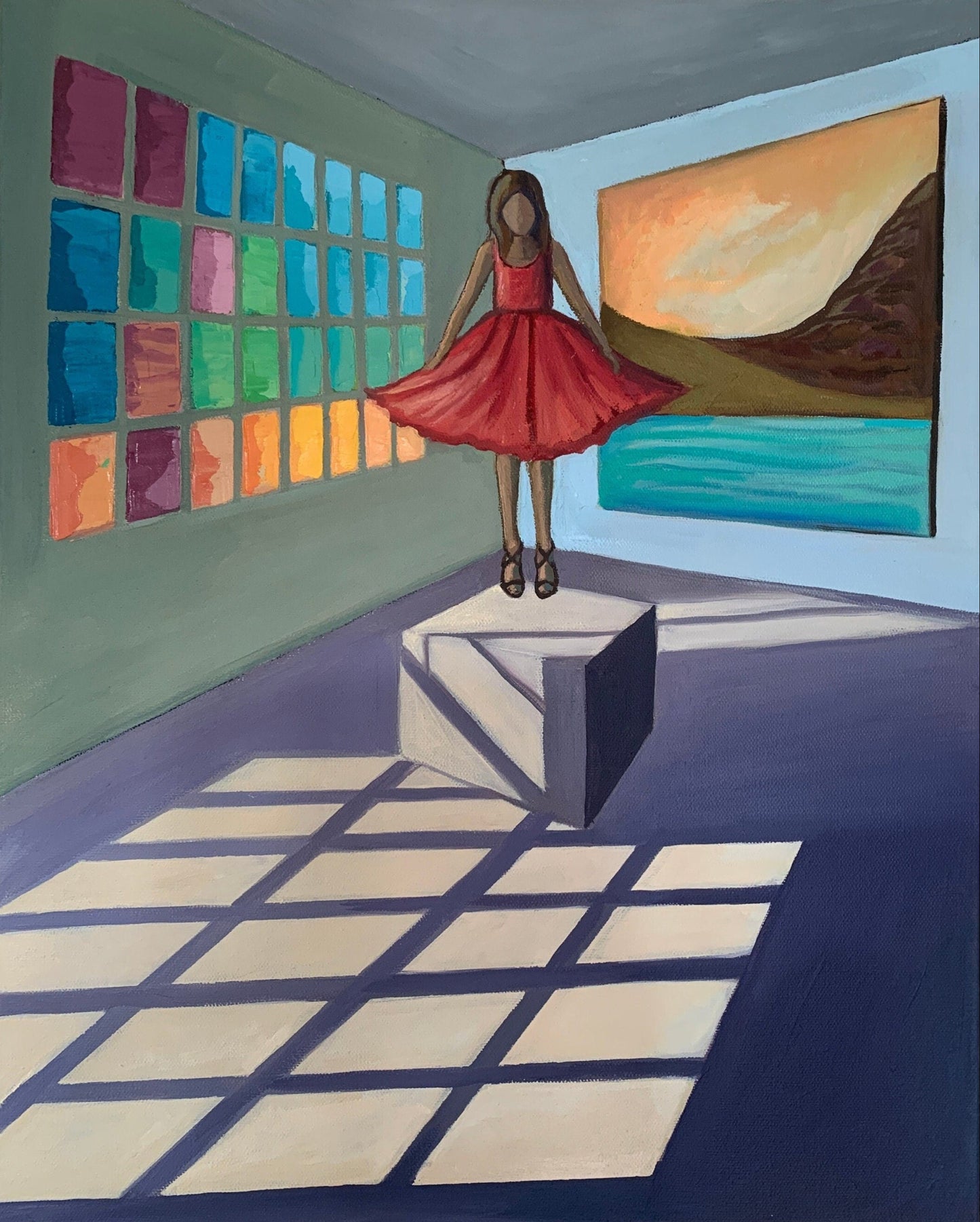 41x51 cm - Inner Child (Havelock Walk) - original oil painting on canvas