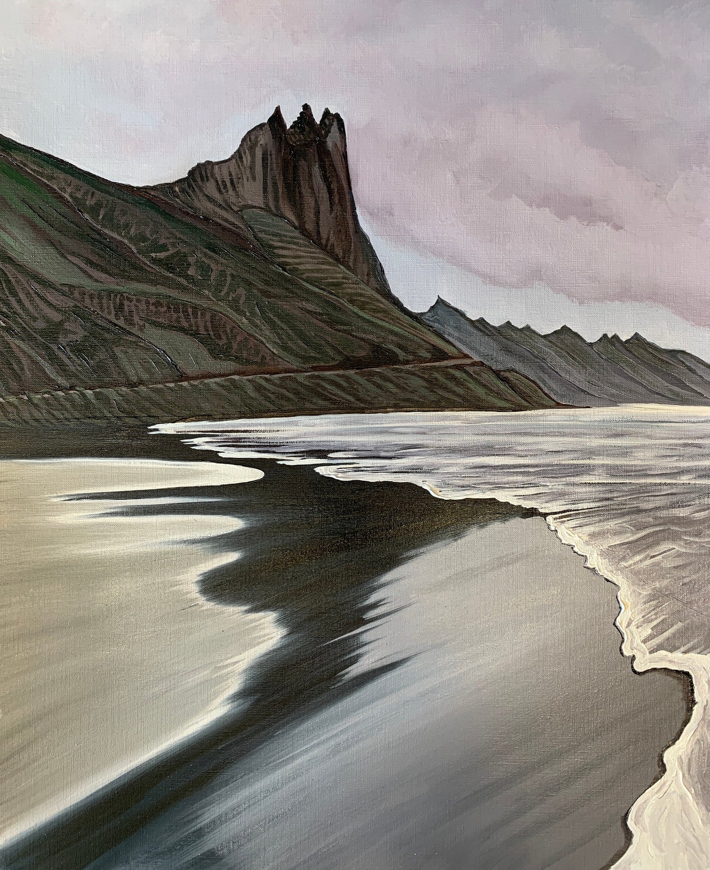 16x20 inch - TENERIFE ROQUE de las BODEGAS beach - Original Oil Painting