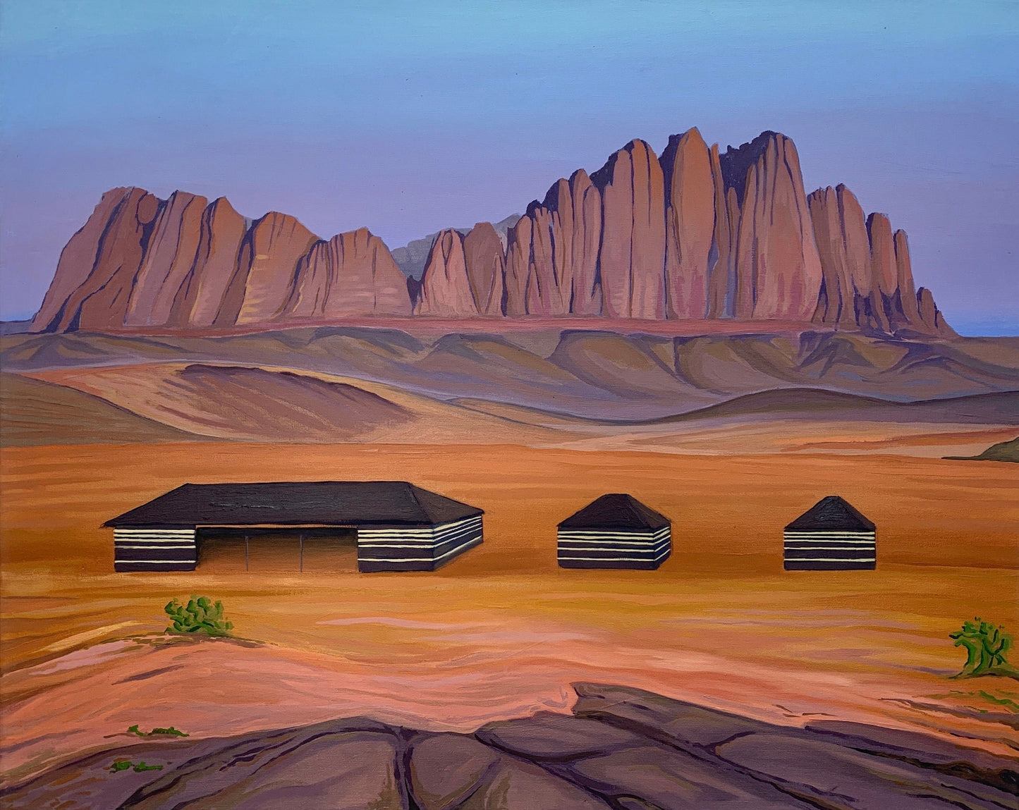 28 x 23 inch - WADI RUM JORDAN - Original Oil Painting on Canvas