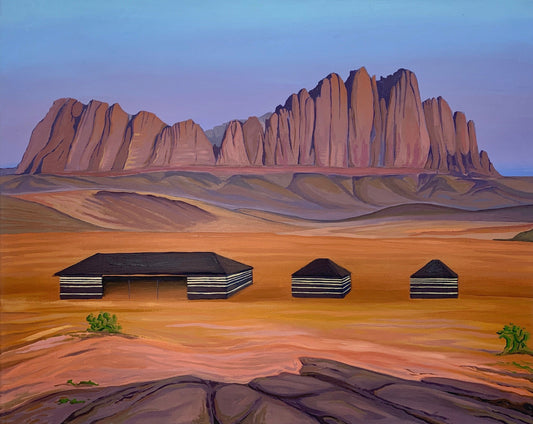 28 x 23 inch - WADI RUM JORDAN - Original Oil Painting on Canvas