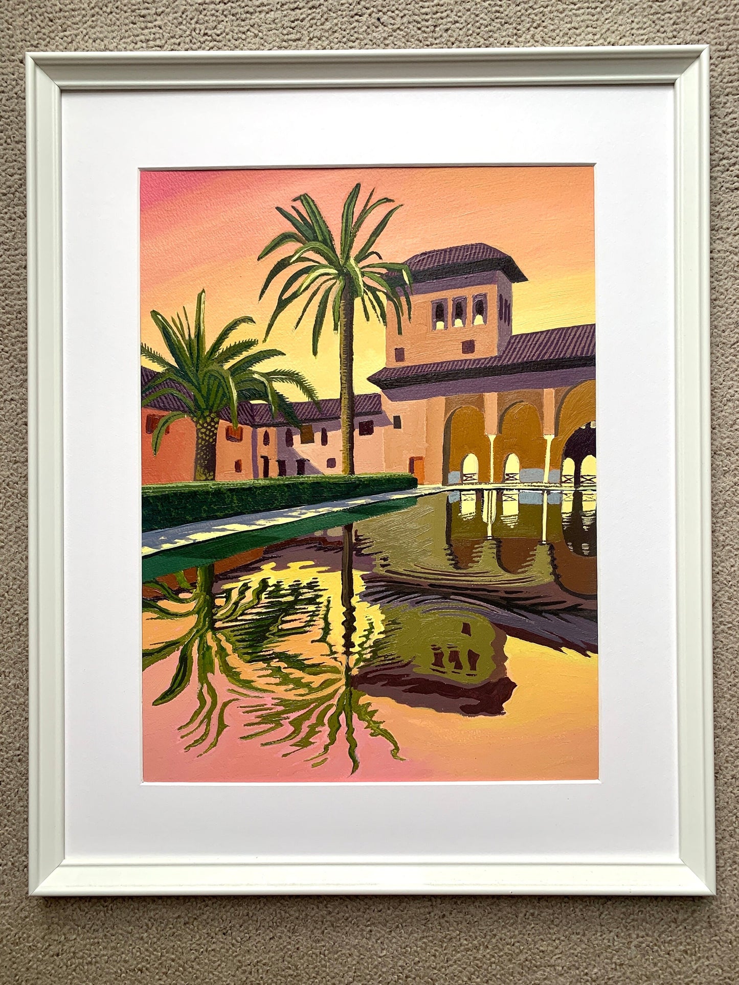 12x16 inch - ANDALUCIA ALHAMBRA GENERALIFE - Original oil painting